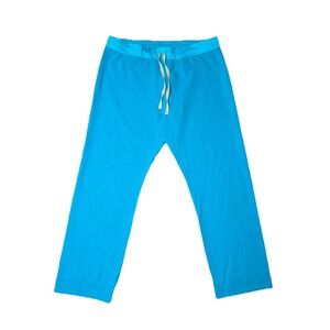FIGS Technical Collection Scrub Pants Cargo Pockets Drawstring Blue Size XL Tall